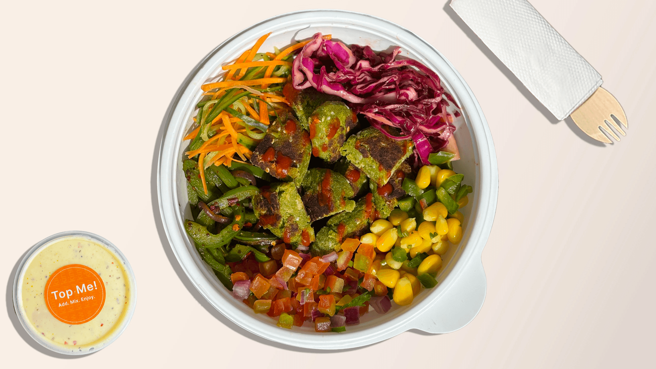 Kinnow Baked Falafel Salad Bowl