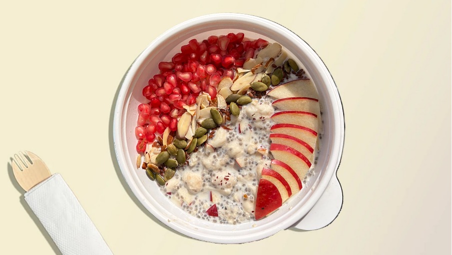 Kinnow Makhana Chia Pudding