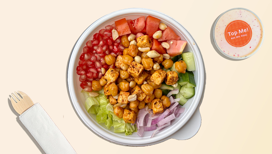 Kinnow Peri Peri Paneer Chickpea Salad
