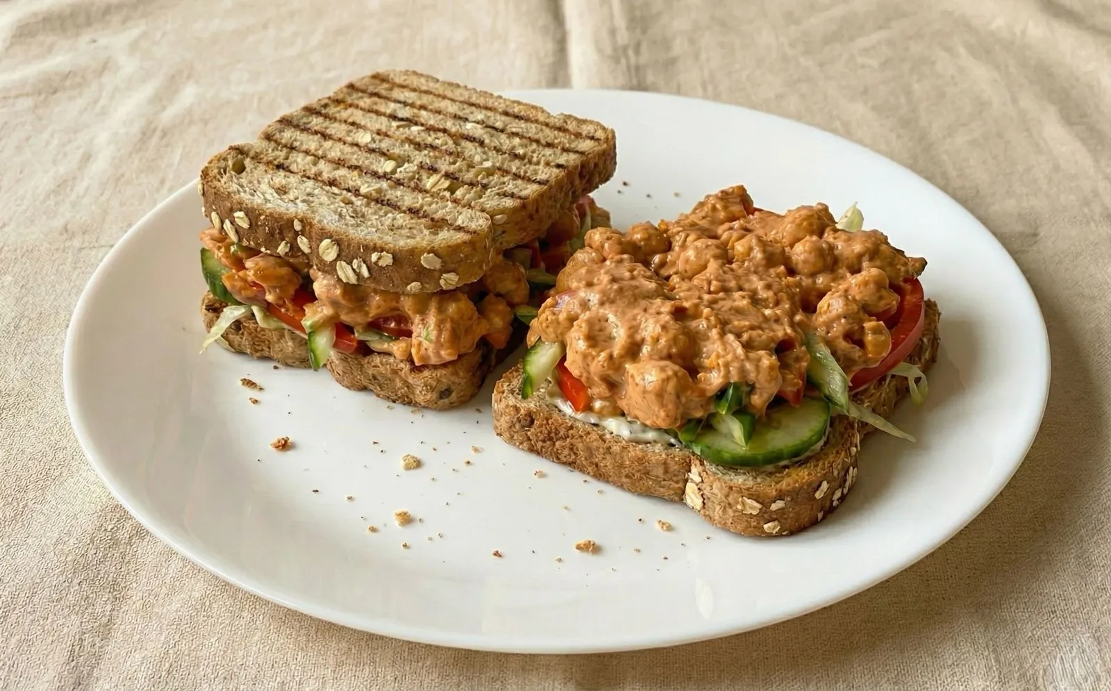 Kinnow Seasoned Chickpeas on Multigrain Toast