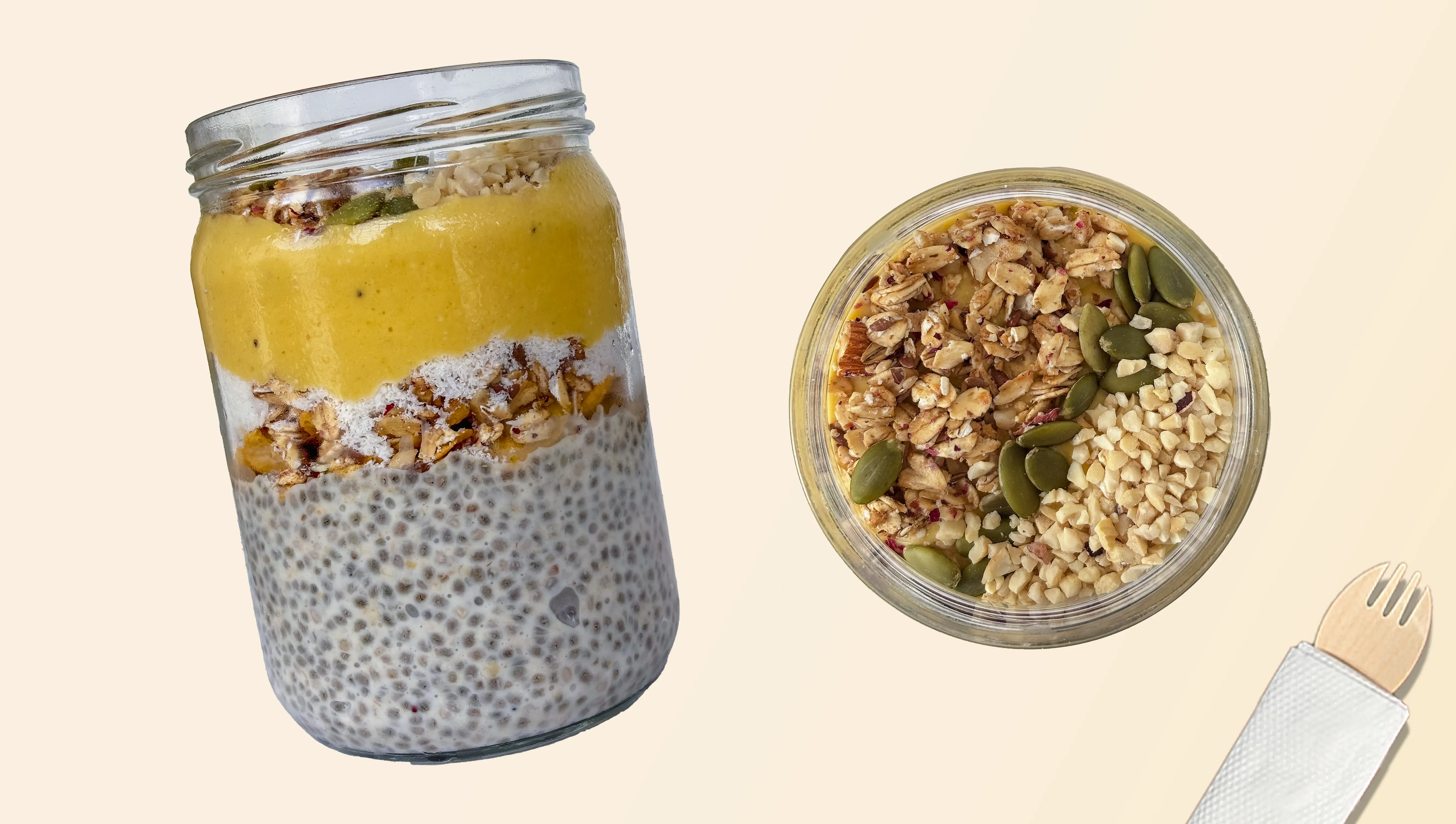 Kinnow Mango Coconut Chia Pudding