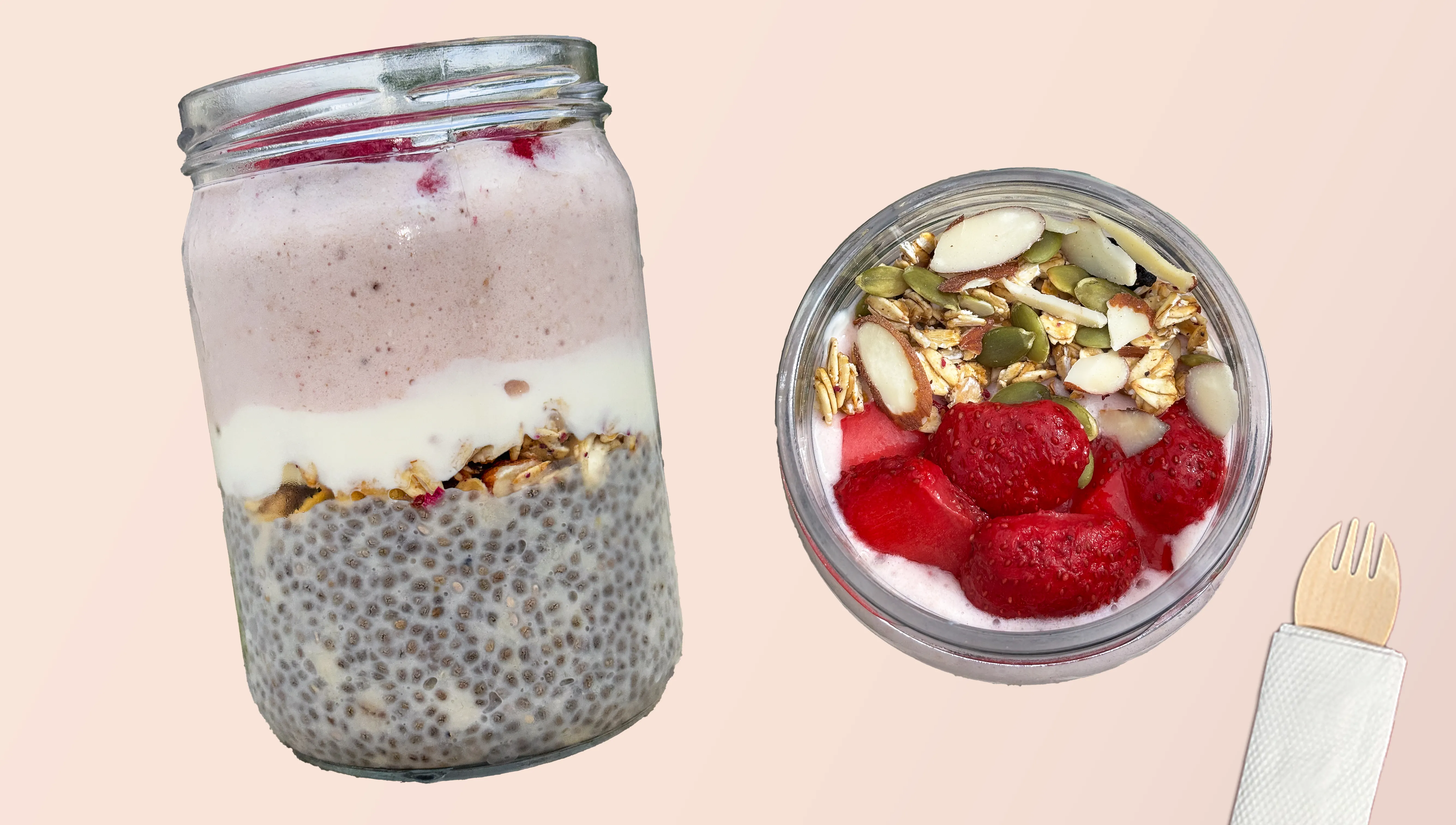 Kinnow Strawberry Chia Pudding